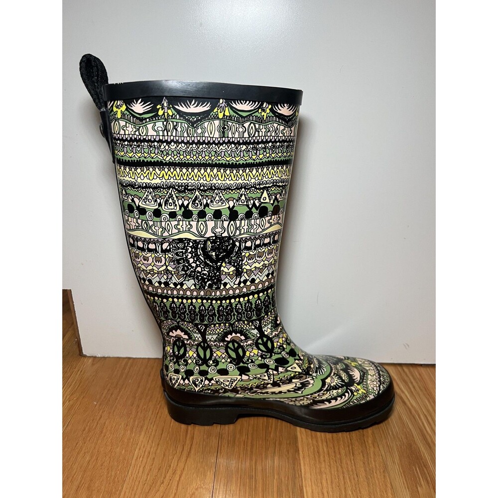 Sakroots Rain Boots Womens Size 7 Multicolor Geometric Knee High Waterproof - Picture 5 of 11
